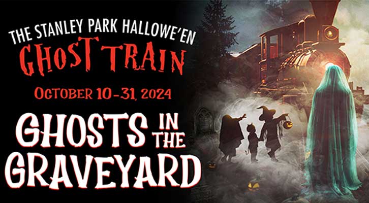 The Stanley Park Hlloween Ghost Train October 10-31, 2024, Ghosts in the Graveyard