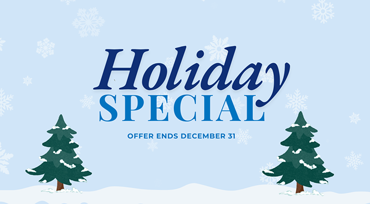 Recreation holiday special promo banner. 