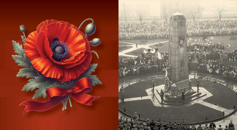 Poppy and Victory Square Cenotaph