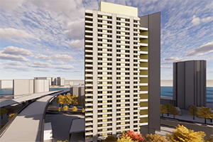 Rendering of building at 1010 Expo Blvd