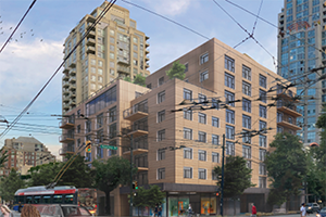 Rendering of building at 1220 Seymour St