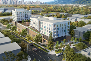 Rendering of building at 1st Ave and Clark Dr