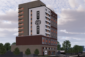 Rendering of building at 2928-2930 Renfrew St