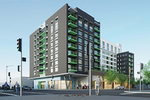 Rendering of building at 525 Powell St / 188 Jackson Ave