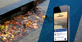 Fall flooding can be reported via the VanConnect app