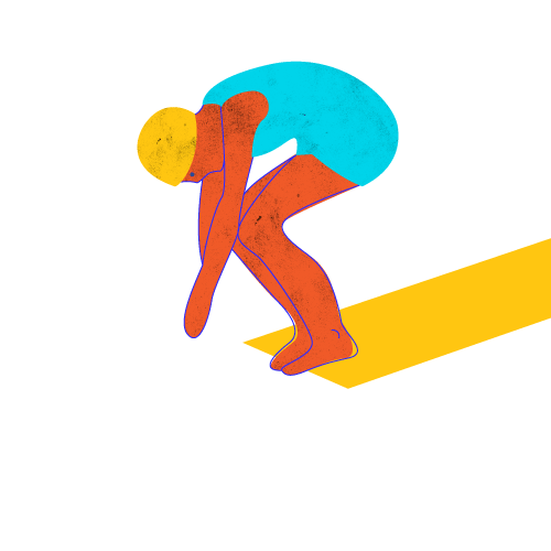 Illustration of person diving off a board