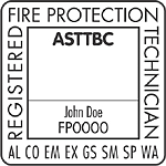 Example of authorized ASTTBC stamp