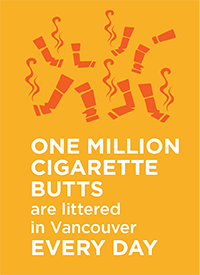 One million cigarette butts are littered in Vancouver every day