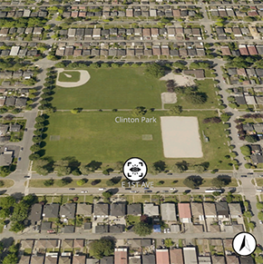 Aerial view of Clinton Park