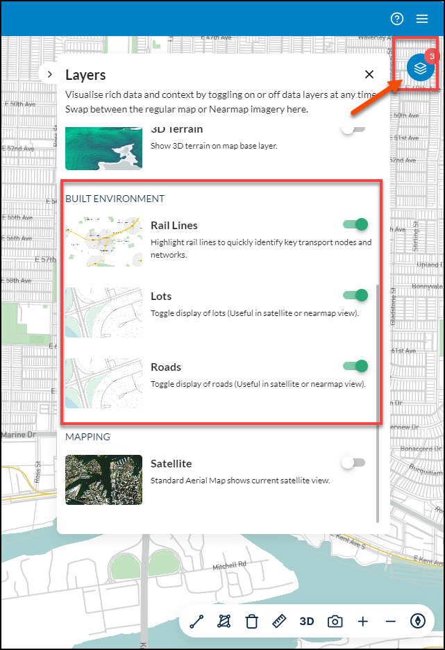 Map layers on eCheck