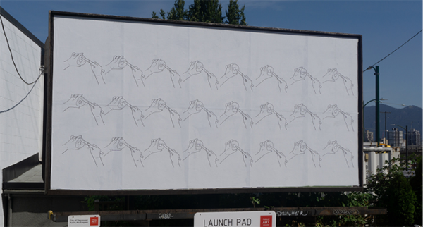 Jen McGowan's Neverending bagel on a billboard