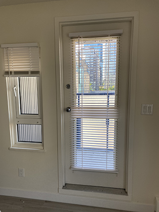 New Continental studio balcony door