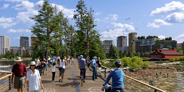 Olympic Village site in 2100