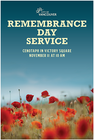 Remembrance Day Service poster