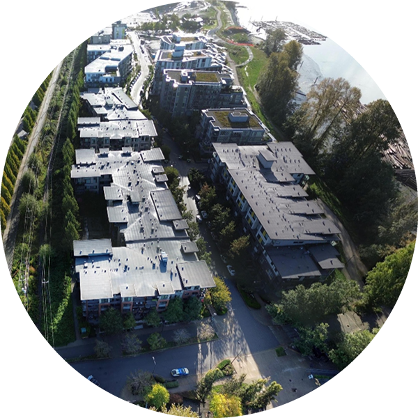 Riverwalk Rain Gardens aerial view