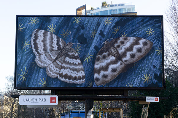 Billboard featuring artwork Worn by Sho Ritco for the Launch Pad program