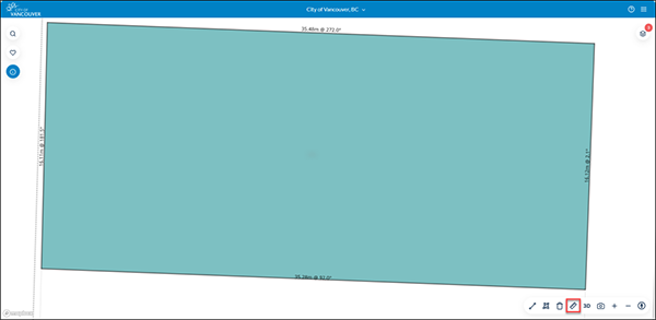 Site dimensions tool