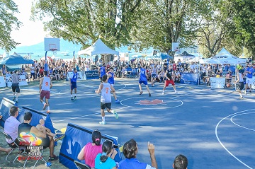 People playing basketball at Kitsilano Festival