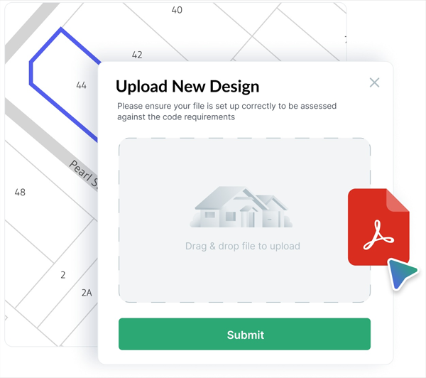 Screen capture of uploading a document to eCheck