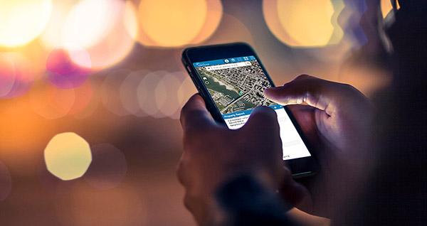 Person viewing a property report with VanMap Property Viewer on their phone