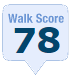 Vancouver has a walkscore of 78 out of 100