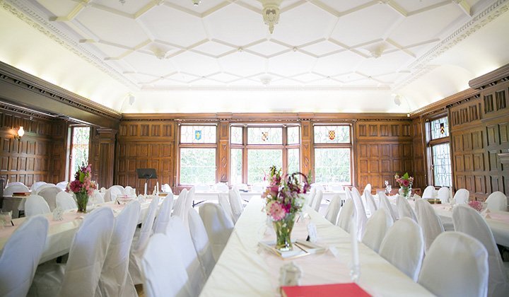 The Oak room setup for a wedding at the West Point Grey Community Centre