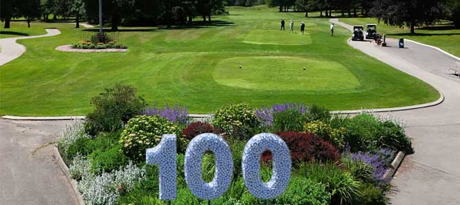 100 sign in front of Langara Golf Course