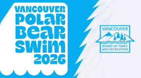 The 2026 Polar Bear Swim poster with a snowy tree