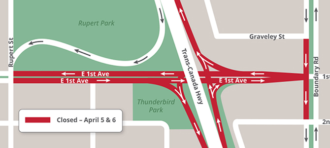 119 E 1st Ave construction map