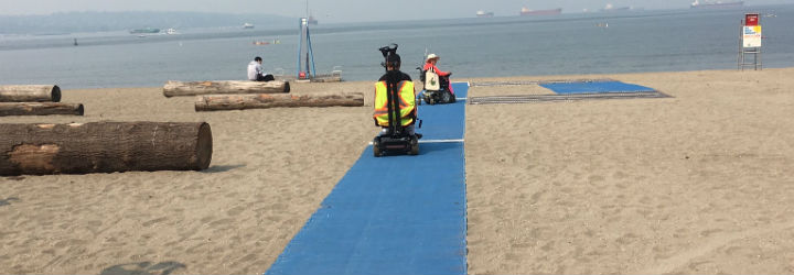 Beach mat at English Bay Beach