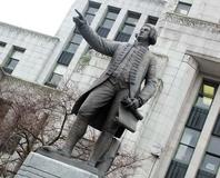 George Vancouver statue behind City Hall George Vancouver statue behind City Hall