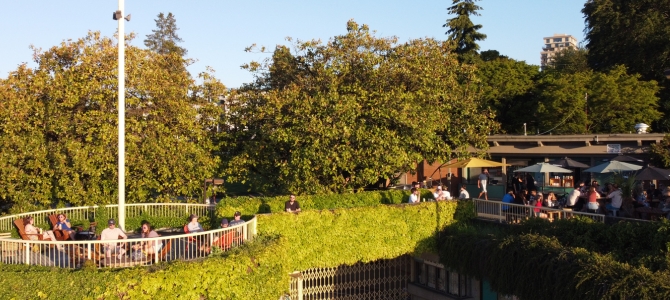 view of patio above Kitsilano Pool