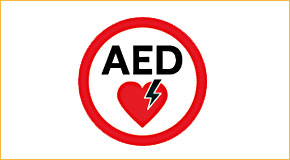 When you see this symbol, an AED is nearby.