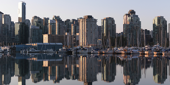 Boats docked in Coal Harbour