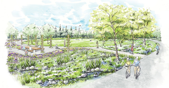 Rendering of Burrard Slopes Park