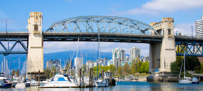 Burrard Street bridge view from the water