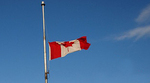 Canada flag flying at half-staff Canada flag flying at half-staff