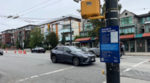 Car driving on Granville Street