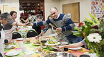 People in a community kitchen