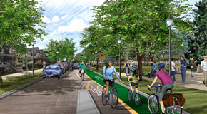 Illustration of proposed Comox Helmcken Greenway