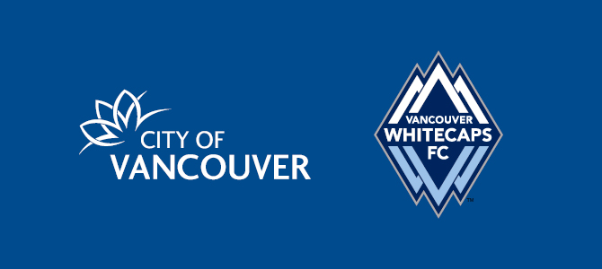 Vancouver Whitecaps FC logo with City of Vancouver logo