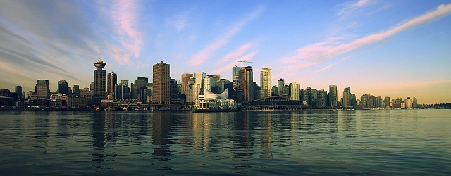 Sunrise over downtown Vancouver