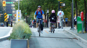 Separated bike lanes help to make cyclists feel safe