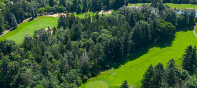 Aerial view of Fraserview Golf Course