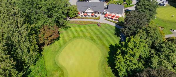 Fraserview Golf Course greens and clubhouse