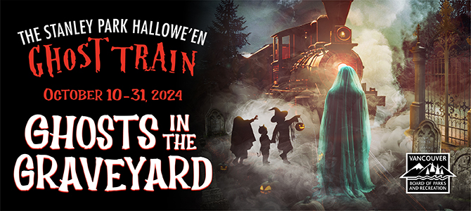 Poster for the Stanley Park train Ghost Train