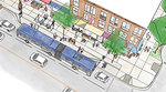 Rendering of South Granville Bus Bulge - Aerial view