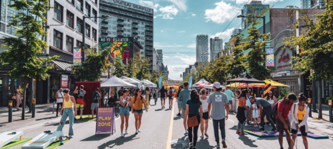 Granville Street with a street festival