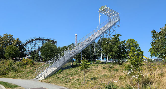 View of the art piece at Hastings Park named 