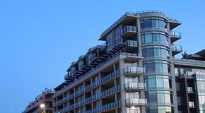 Picture of a condo building in Olympic Village in Vancouver